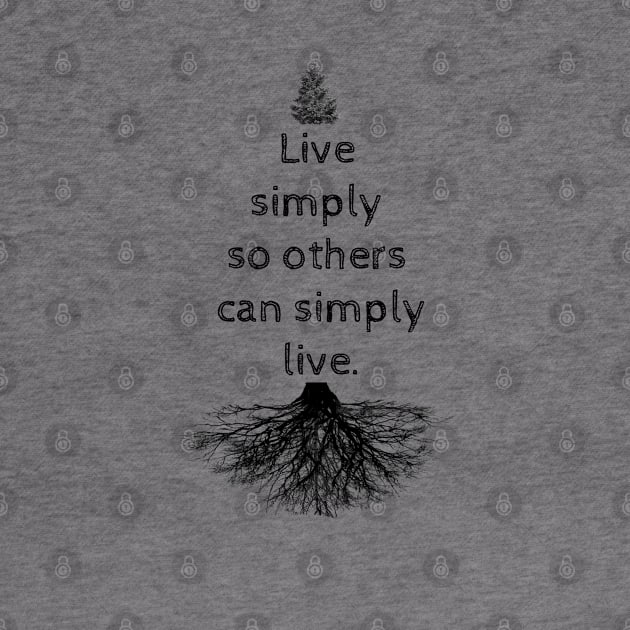 Live simply so others can simply live by wanungara